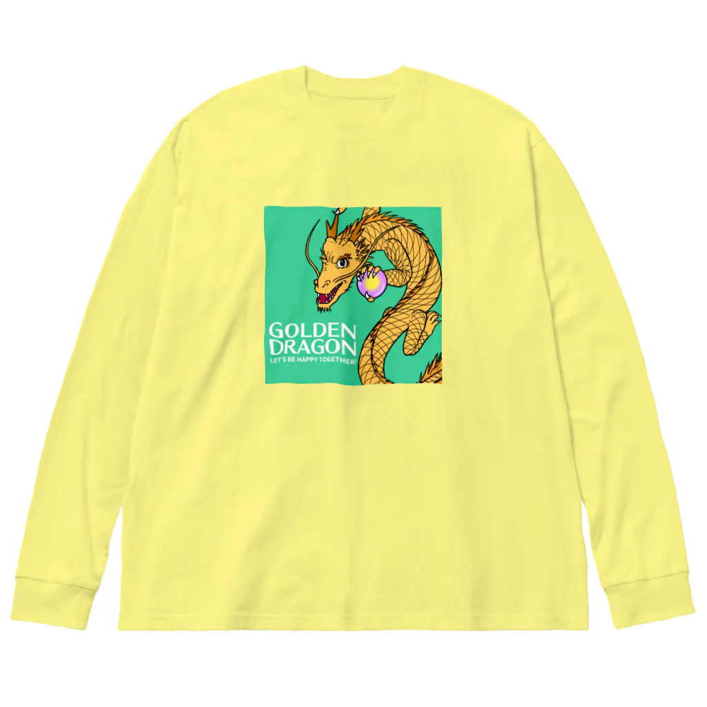 kazu_gの幸せの金龍さん（緑） Big Long Sleeve T-Shirt