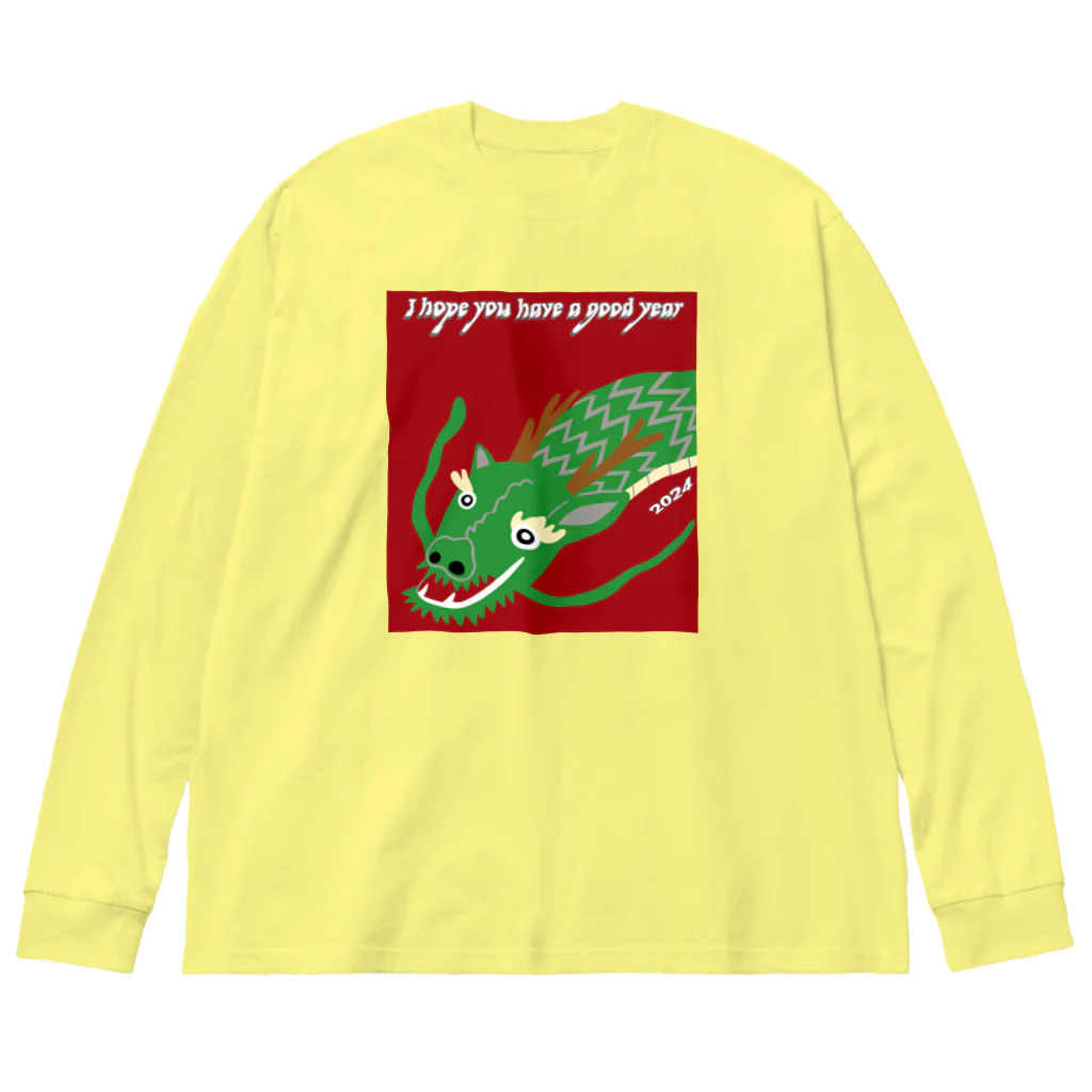 aiueoneko358のDragon2024 ビッグシルエットロングスリーブTシャツ