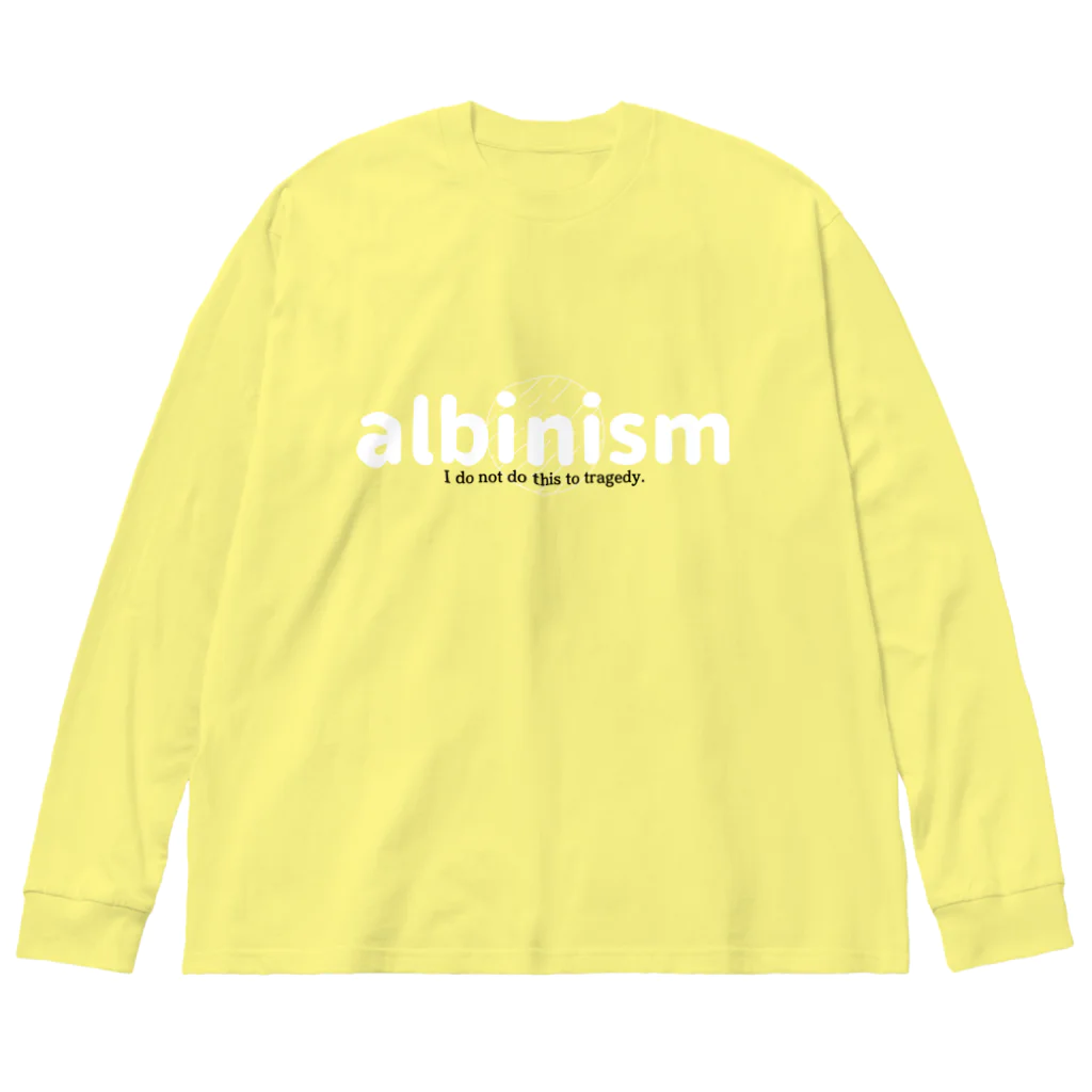 粕谷幸司 as アルビノの日本人のI do not do this albinism to tragedy. ビッグシルエットロングスリーブTシャツ