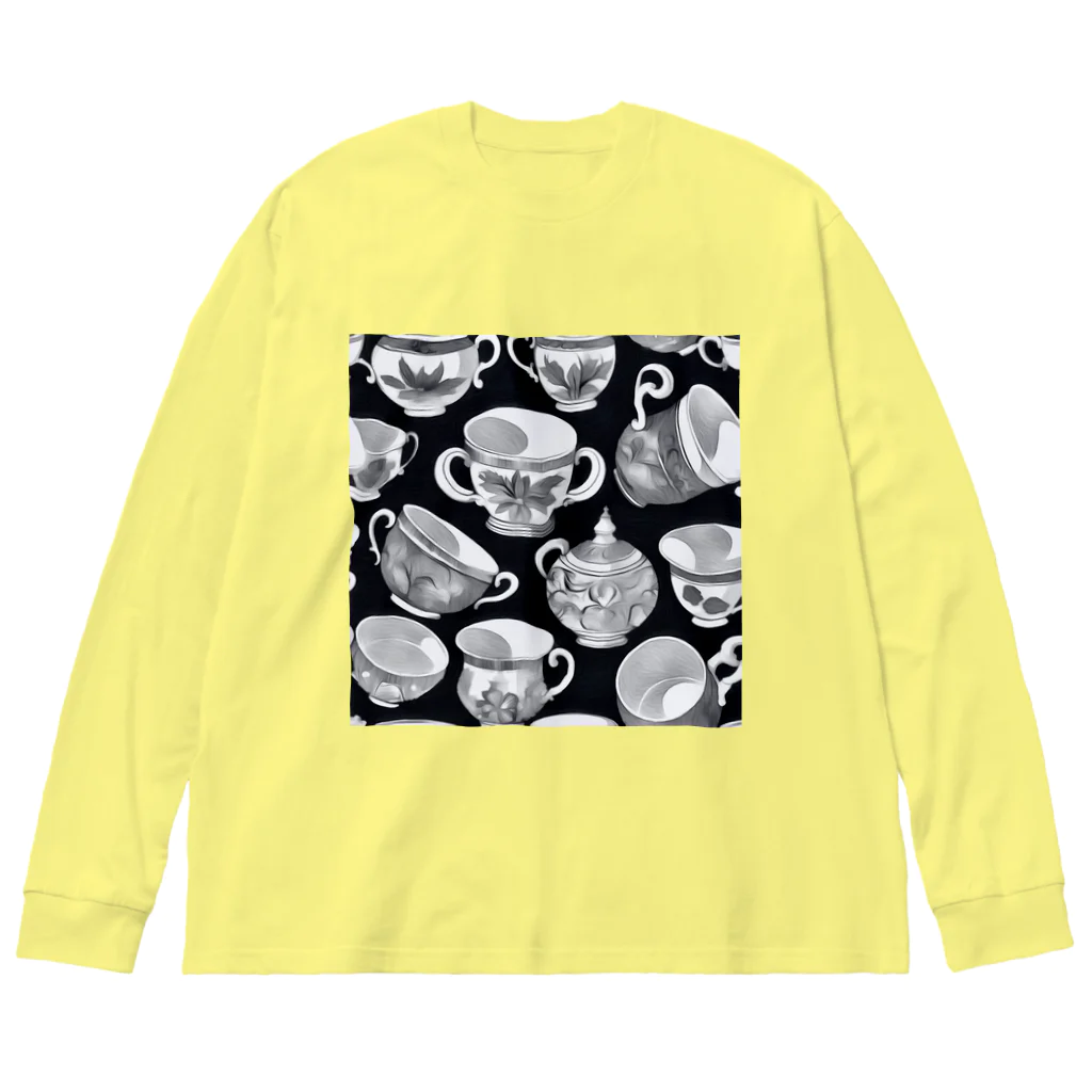 (っ◔◡◔)っ ♥ Le Petit Trésor ♥の花の詩カップ(The Flower Poetry Cup) Big Long Sleeve T-Shirt