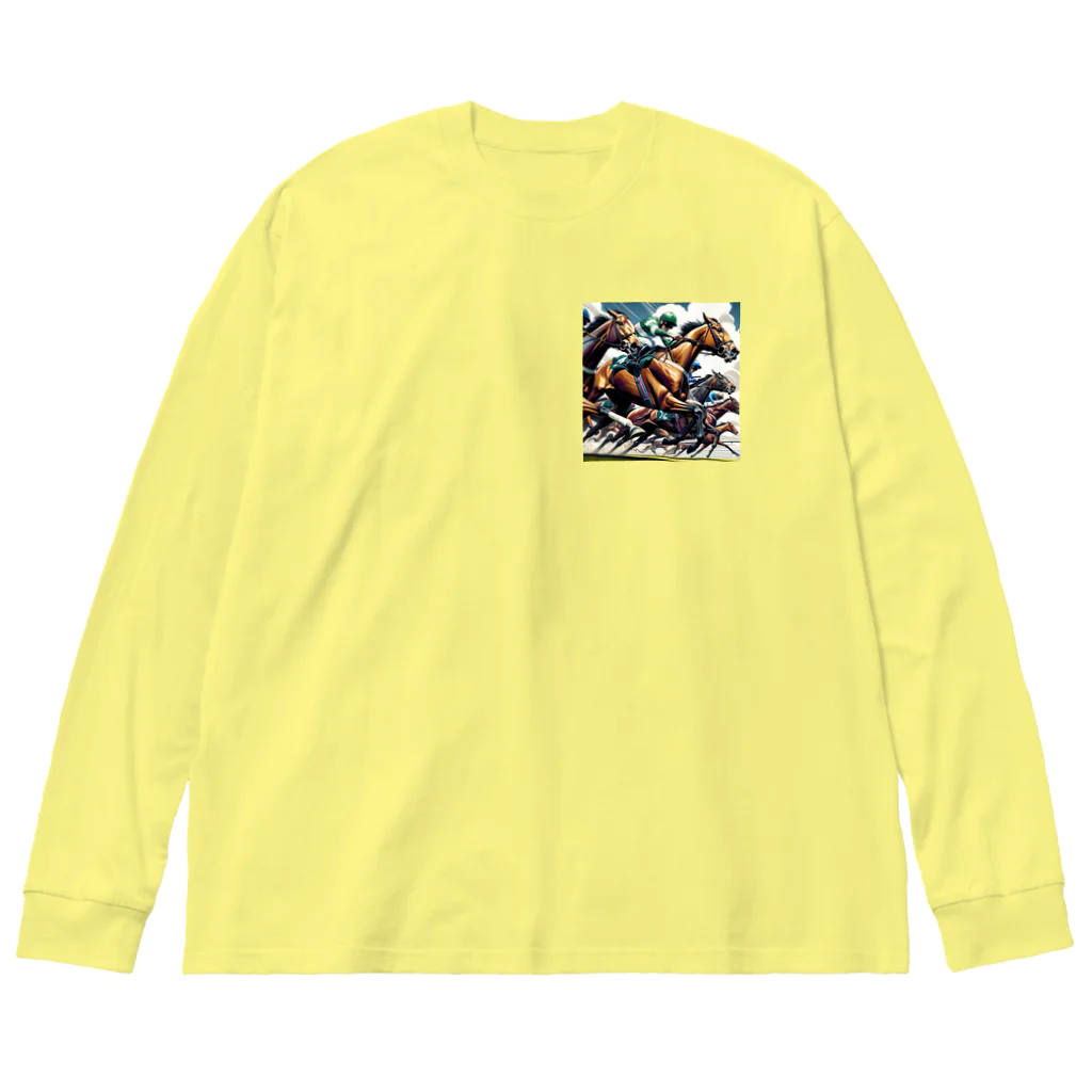 legendary horseのゴール前1ハロン、それは競馬の魂が燃え上がる瞬間 Big Long Sleeve T-Shirt