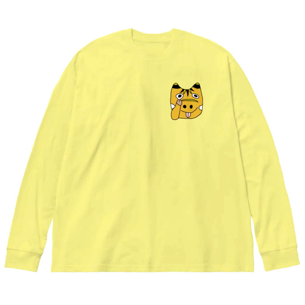 ロジローのあっかんべーこ(黄) Big Long Sleeve T-Shirt