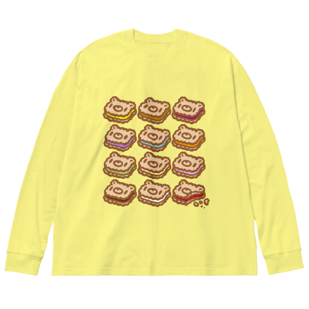 CHAX COLONY imaginariの【各20点限定】いたずらぐまのグル〜ミ〜(15/12cookies)  Big Long Sleeve T-Shirt