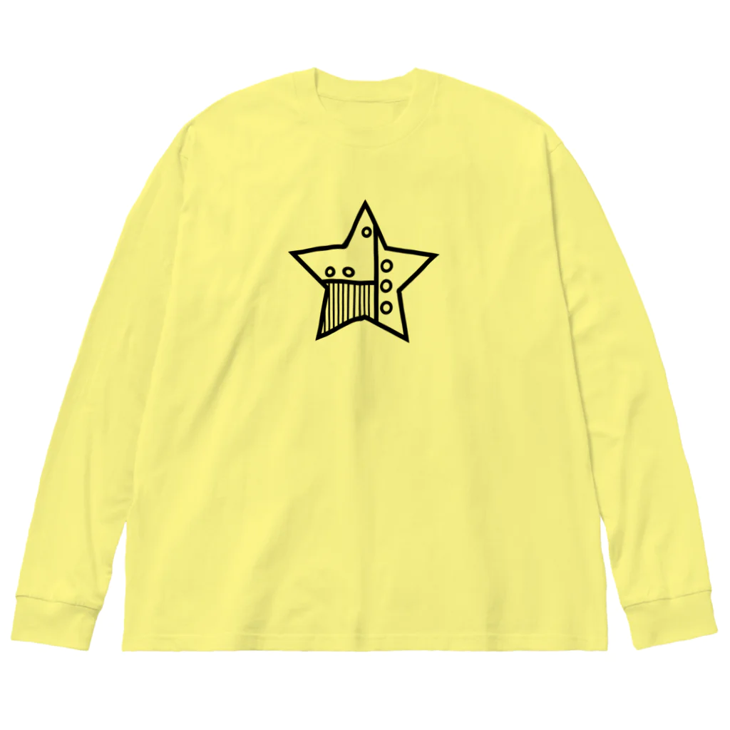 cosmicatiromの星　機械 ビッグシルエットロングスリーブTシャツ