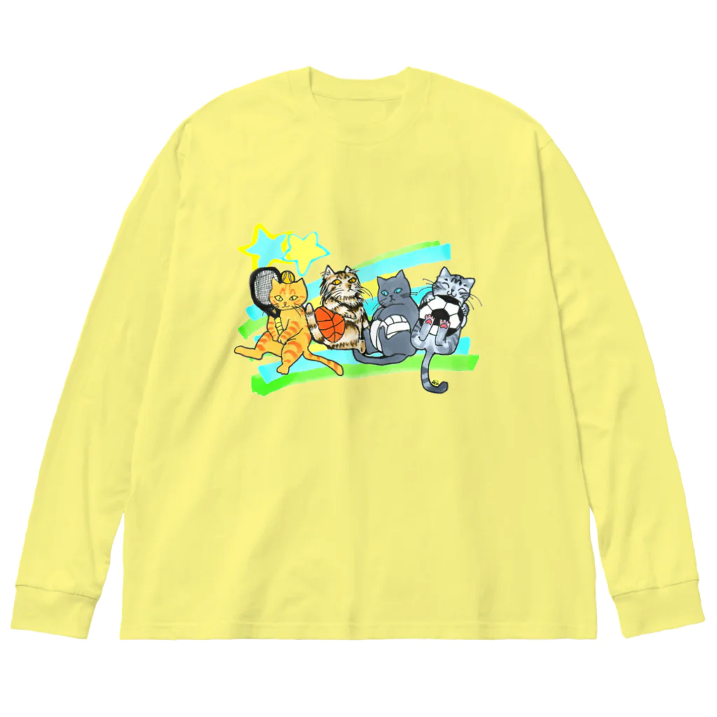 miku'ꜱGallery星猫のネコリンピック✨球技 Big Long Sleeve T-Shirt