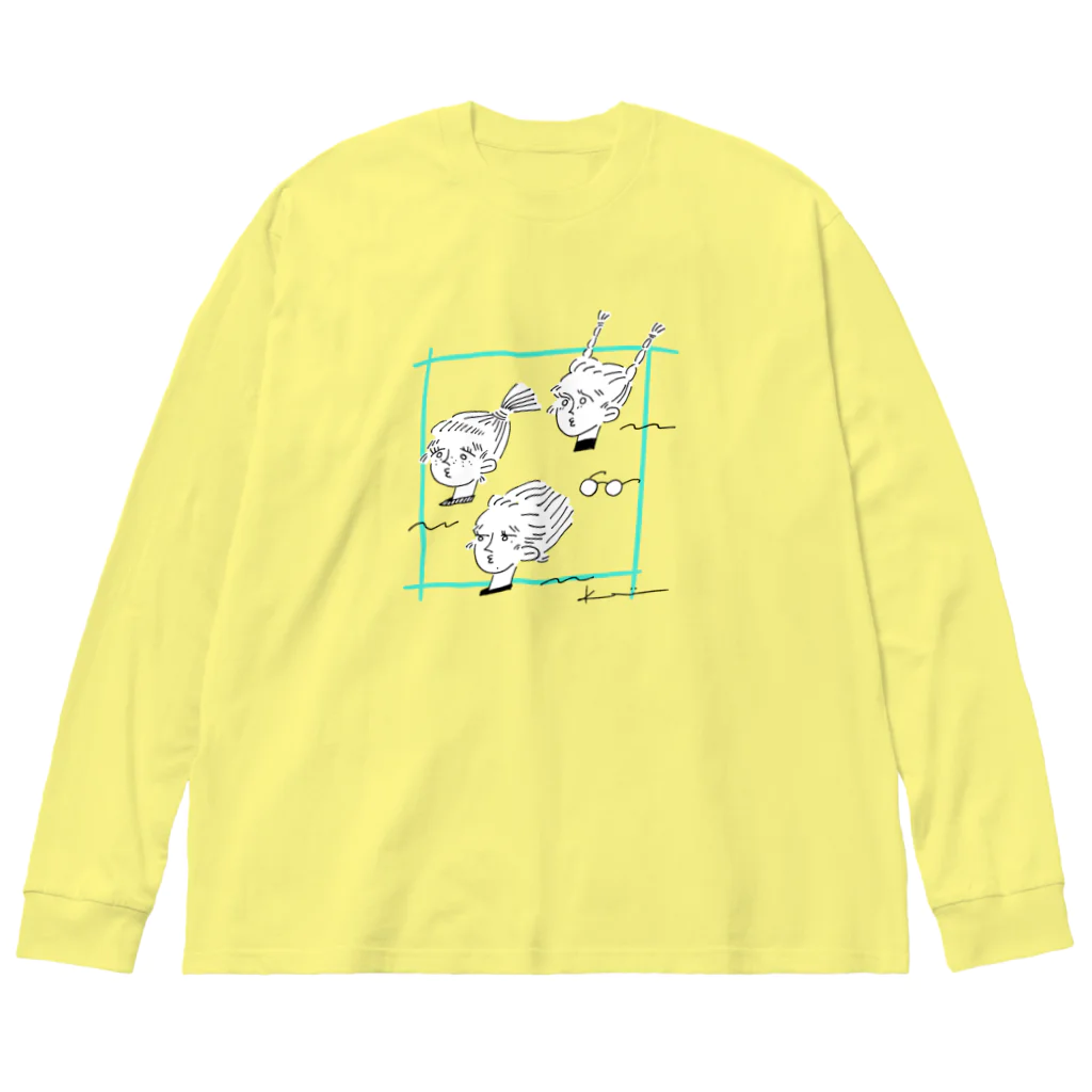 kameのびっくりガールズ Big Long Sleeve T-Shirt