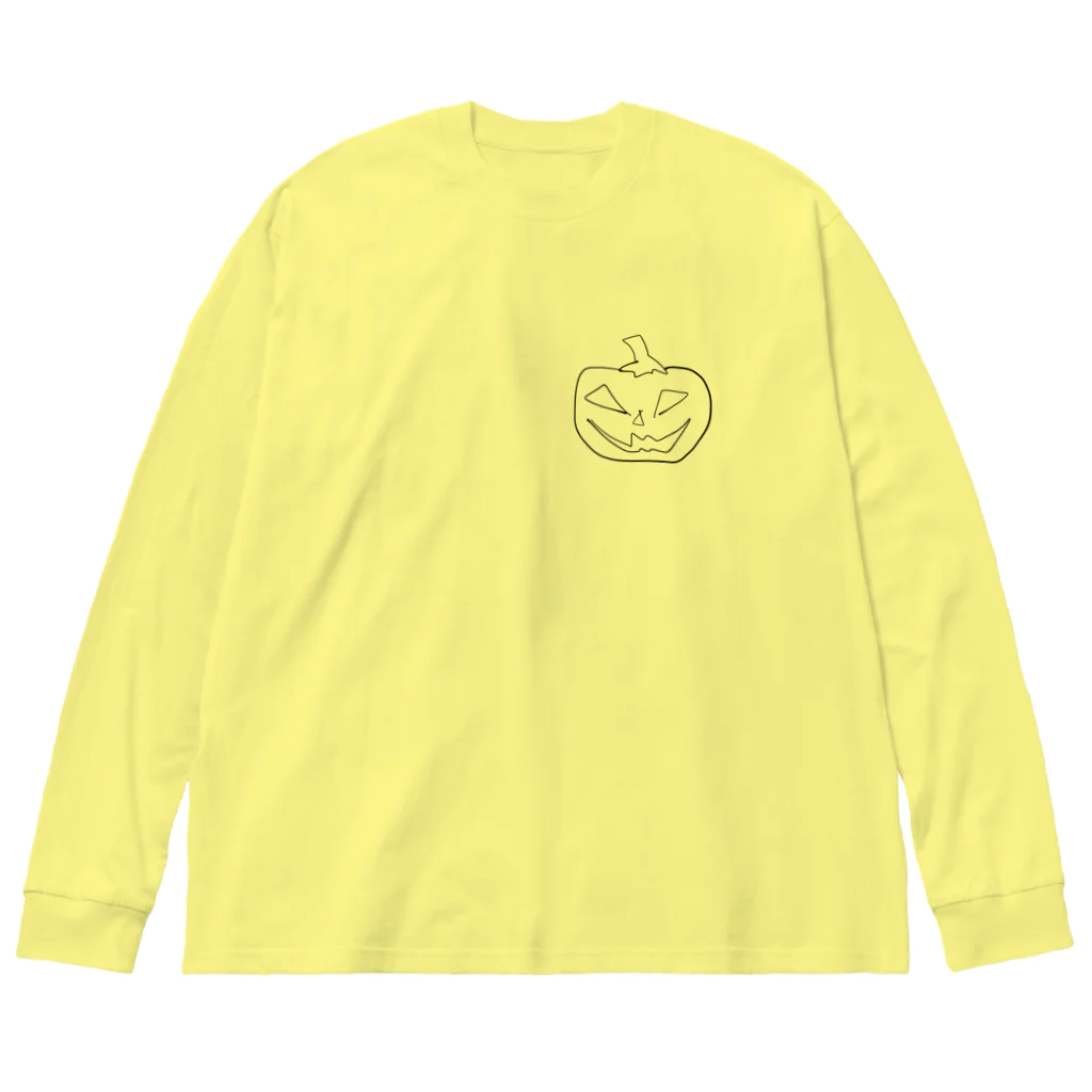 QB🦖のカボチャくん ビッグシルエットロングスリーブTシャツ