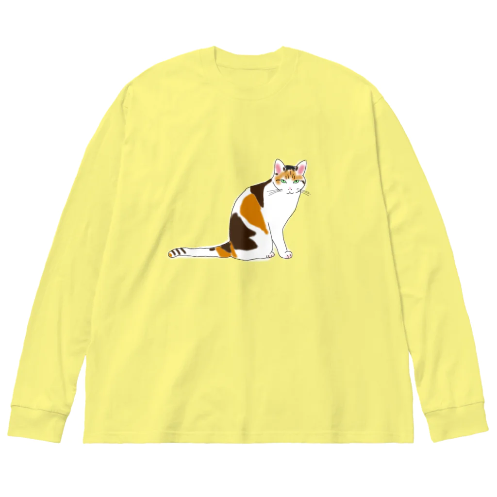 小鳥と映画館のタマ 美ネコ Big Long Sleeve T-Shirt