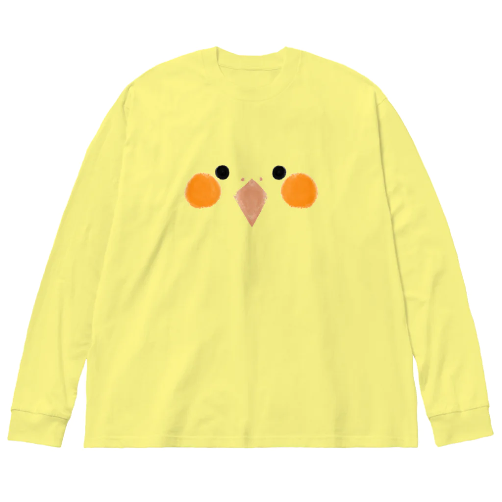 tamaccoのおかめいんこ ビッグシルエットロングスリーブTシャツ