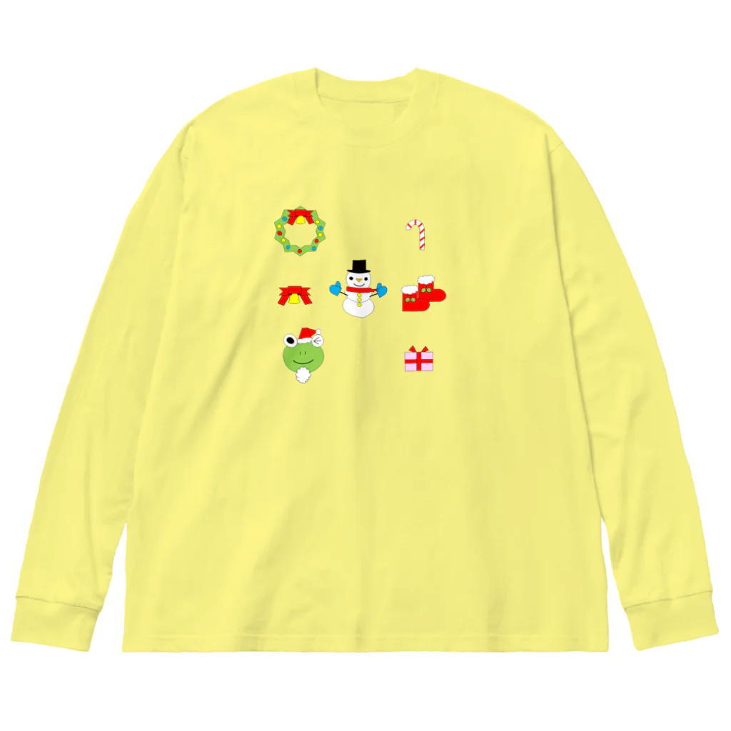 🐸かえるさんと仲間たち🐸のかえるさんのクリスマスB Big Long Sleeve T-Shirt