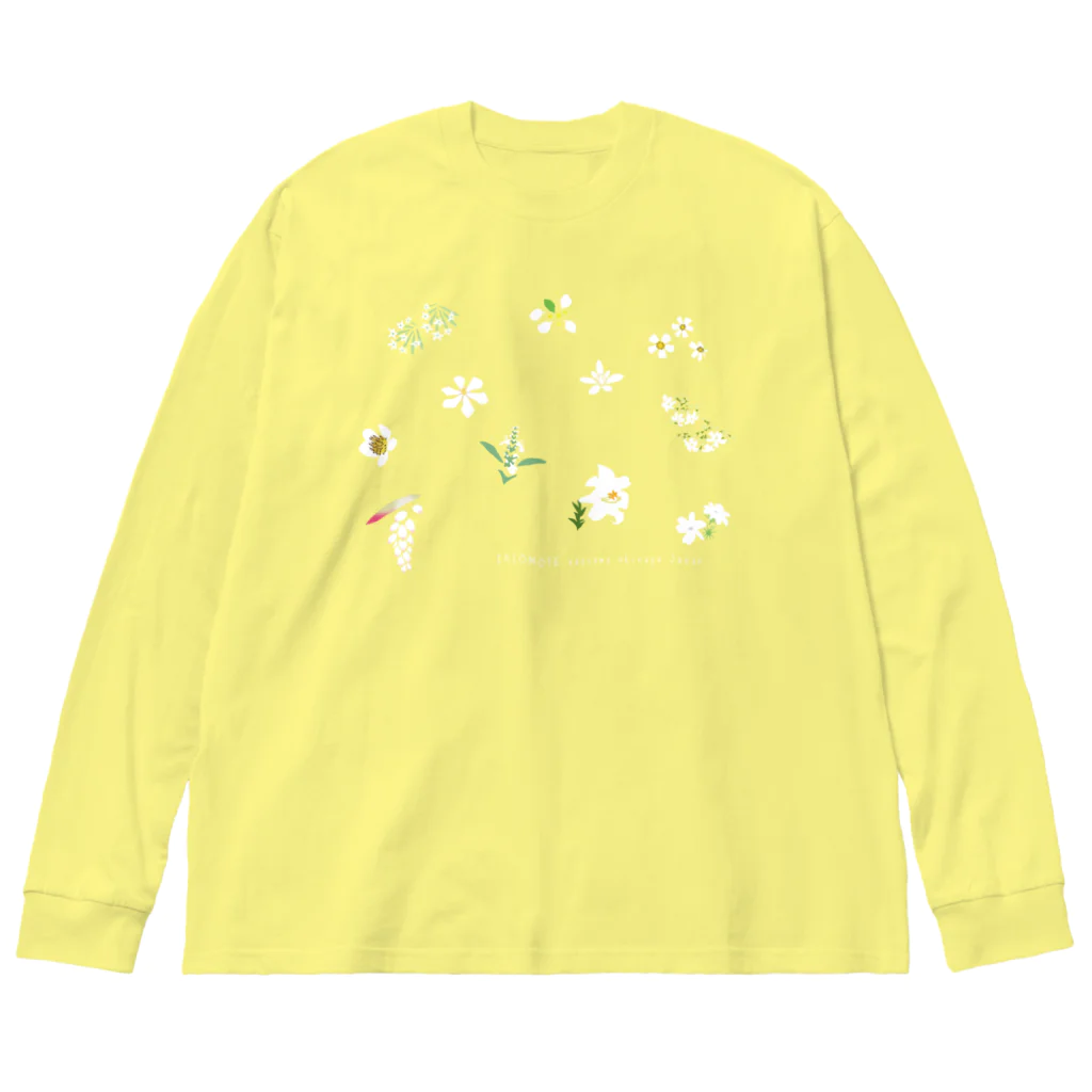 しまのなかまfromIRIOMOTEの西表島の白い花（11種）高さおさえめ Big Long Sleeve T-Shirt