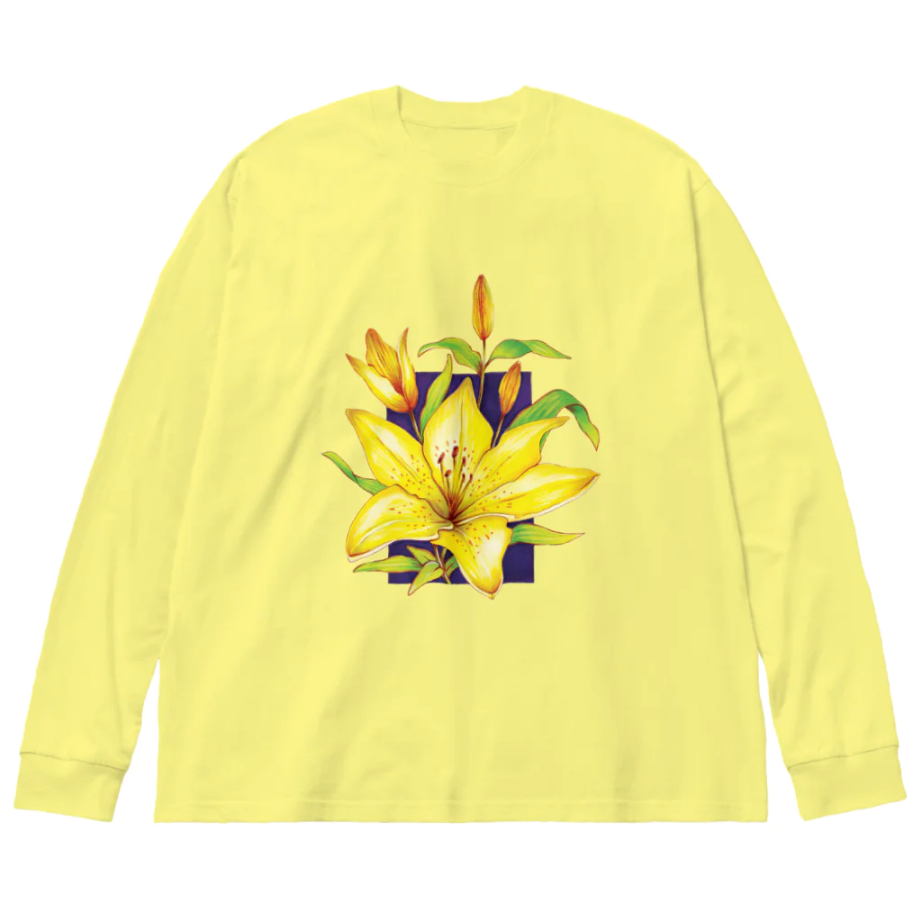 Jennya/イラストの百合の花 Big Long Sleeve T-Shirt