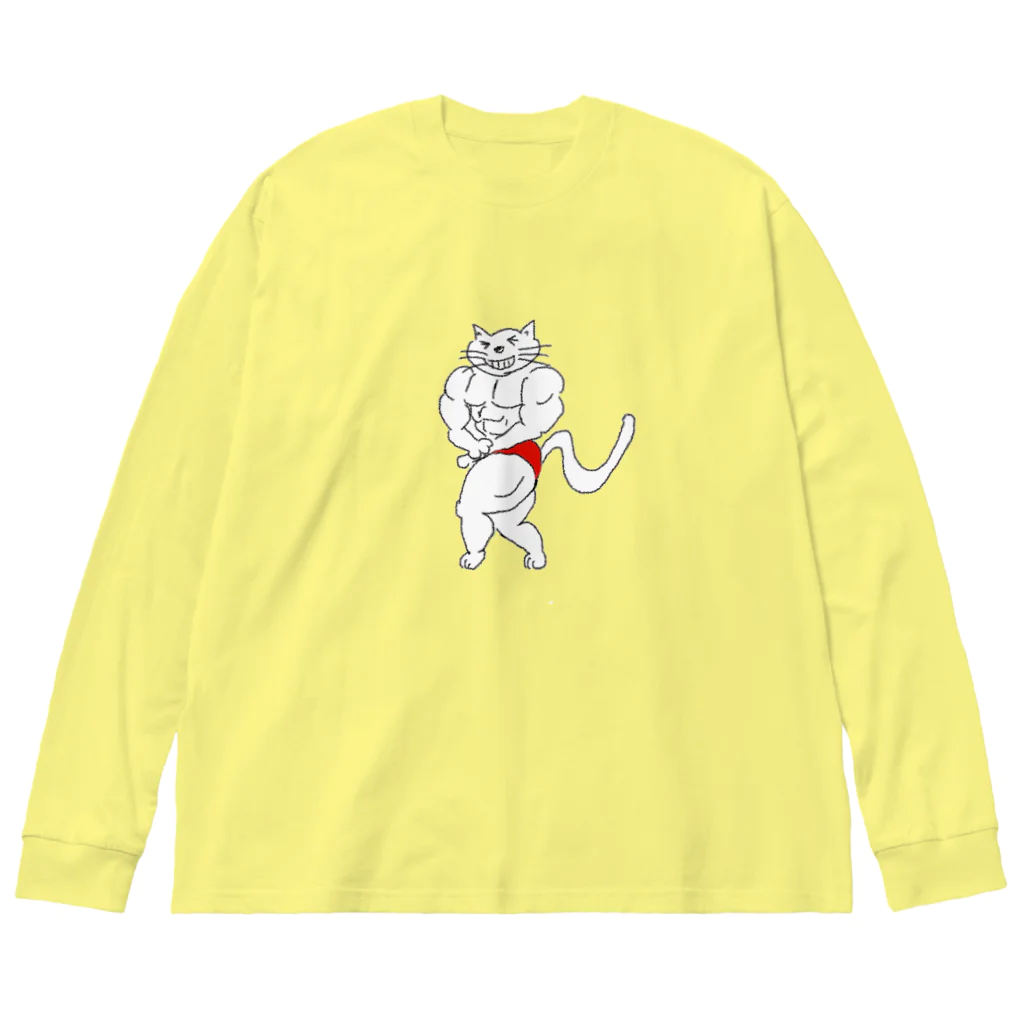 地域猫　那珂川 ねこ ネットワークの猫ニャッチョ💪(KAZU) Big Long Sleeve T-Shirt