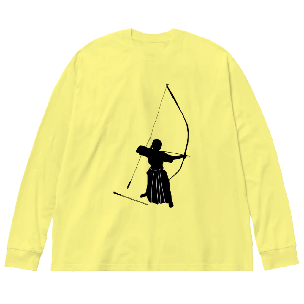 Lily bird（リリーバード）の弓道シルエット「正射必中」 Big Long Sleeve T-Shirt