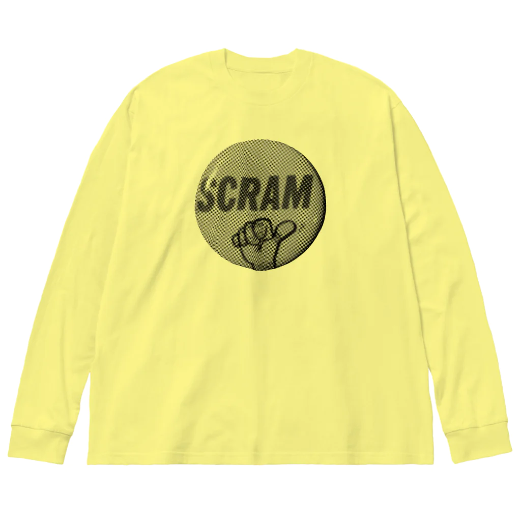 チンパンジーマートのSCRAM "逃げろ！" Big Long Sleeve T-Shirt