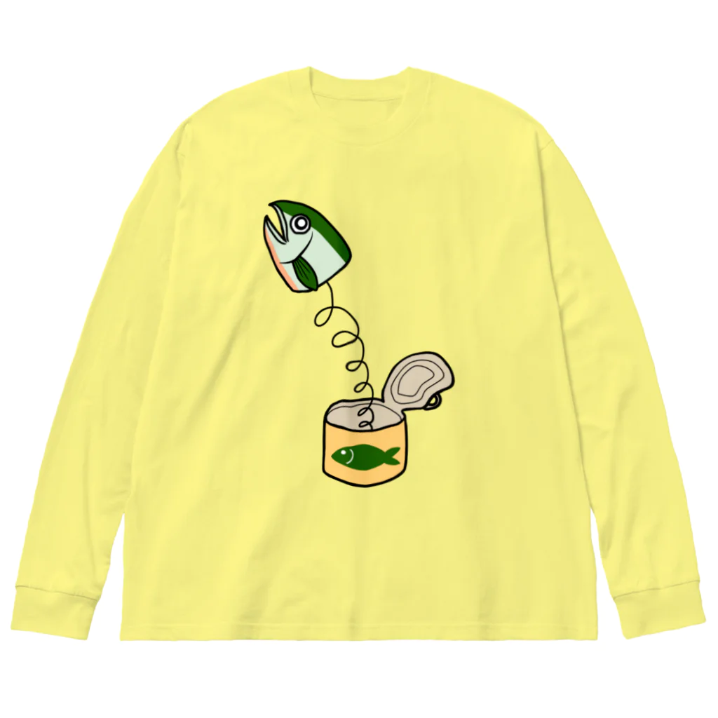 日々好日屋2号店のびっくり鯖缶 Big Long Sleeve T-Shirt