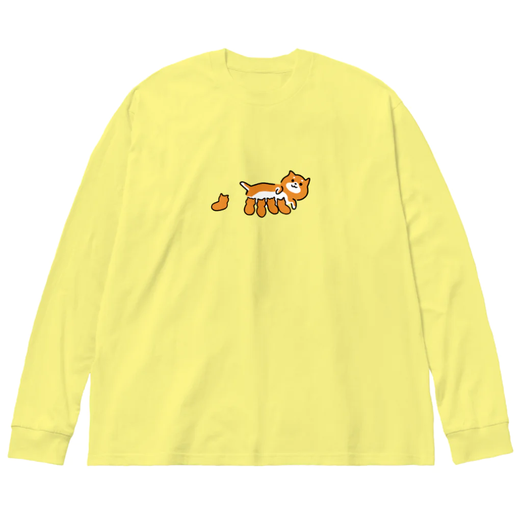 みやつち やえの授乳中の柴 Big Long Sleeve T-Shirt