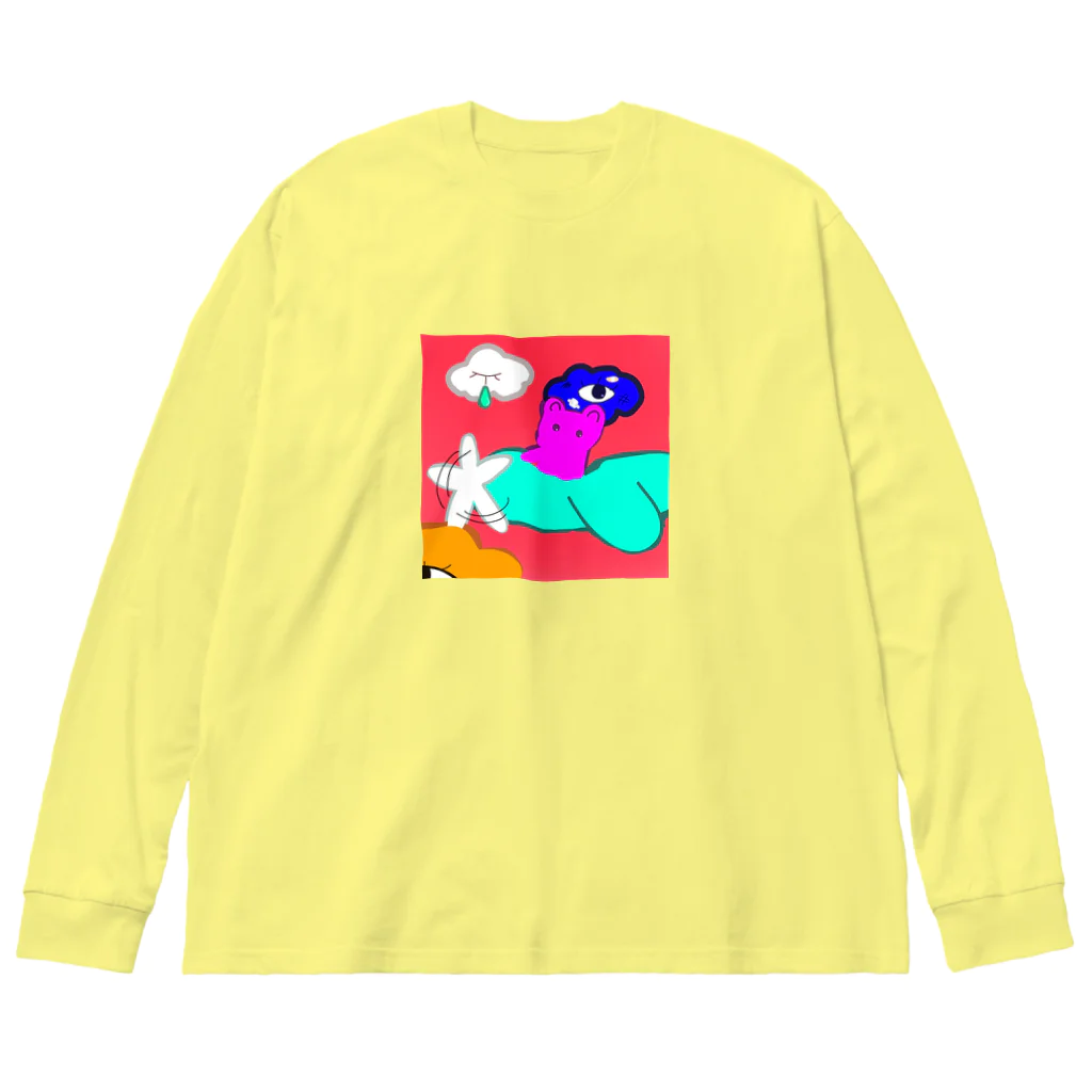 小6自閉スペクトラム症の女の子のお部屋のくまのそら Big Long Sleeve T-Shirt