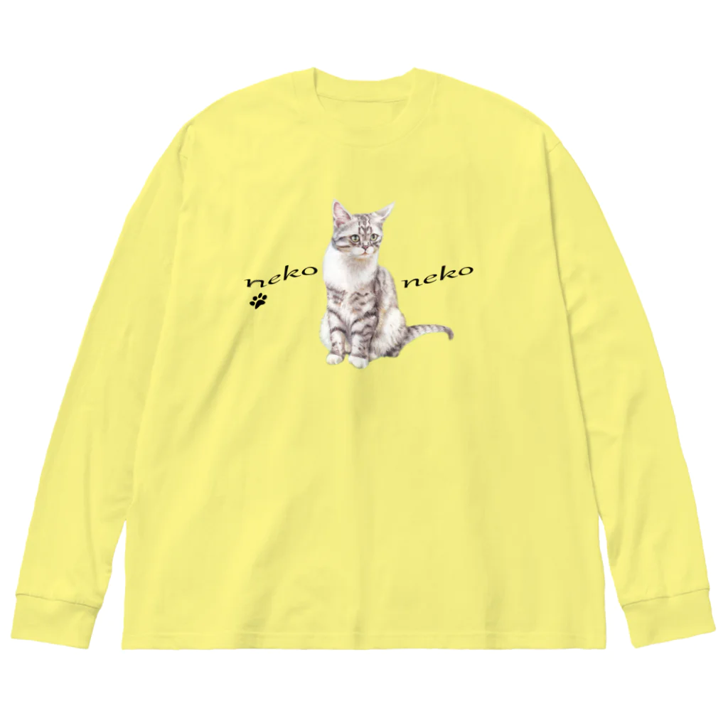 Ａｔｅｌｉｅｒ　Ｈｅｕｒｅｕｘのパステル💗ねこねこ　マーブルちゃん ビッグシルエットロングスリーブTシャツ