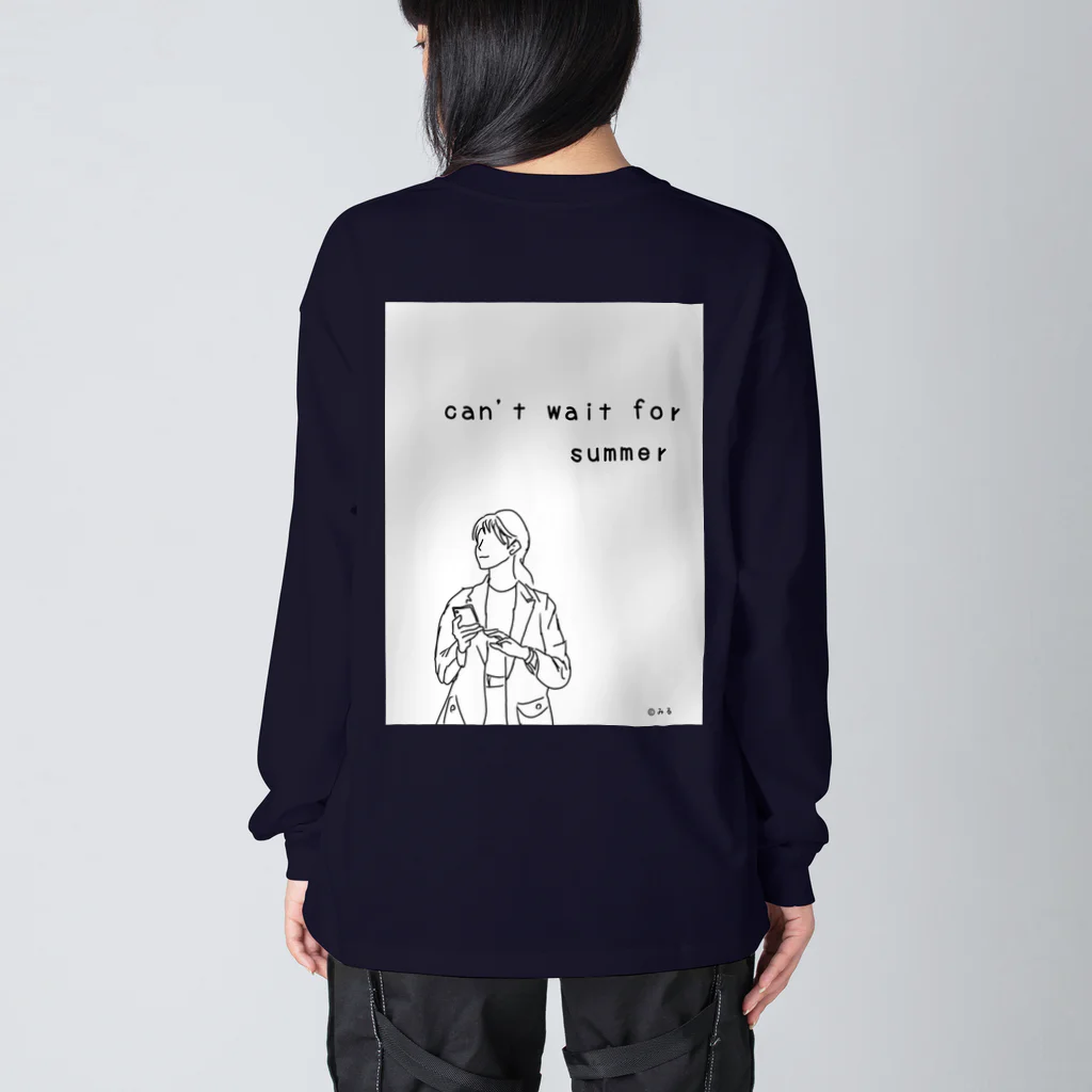 ©️みるのcan't wait for summer Big Long Sleeve T-Shirt