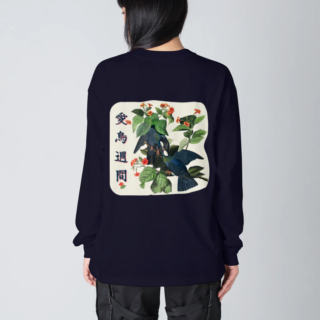 アニマル四字熟語の「愛鳥週間」　オーデュボンの鳥 Big Long Sleeve T-Shirt