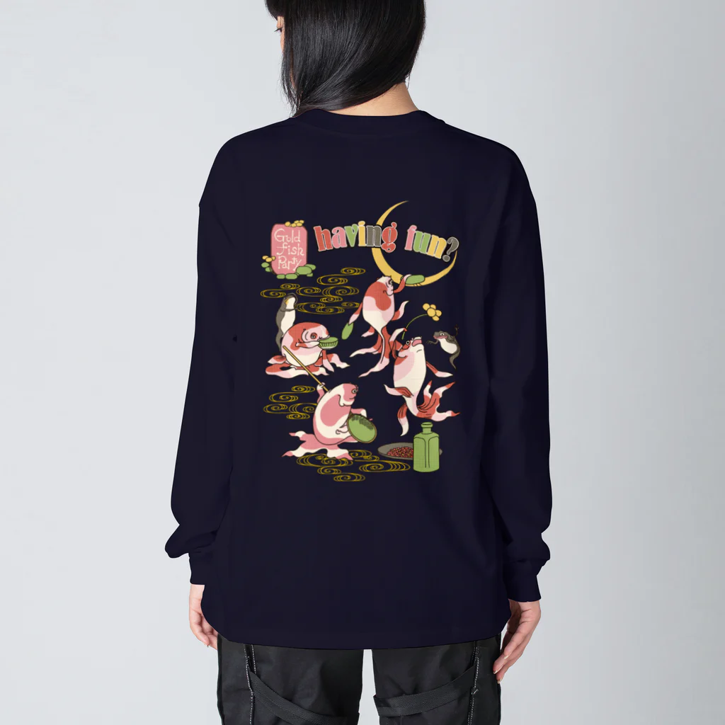 HIGEQLOのg​o​l​d​f​i​s​h​ ​p​a​r​t​y Big Long Sleeve T-Shirt