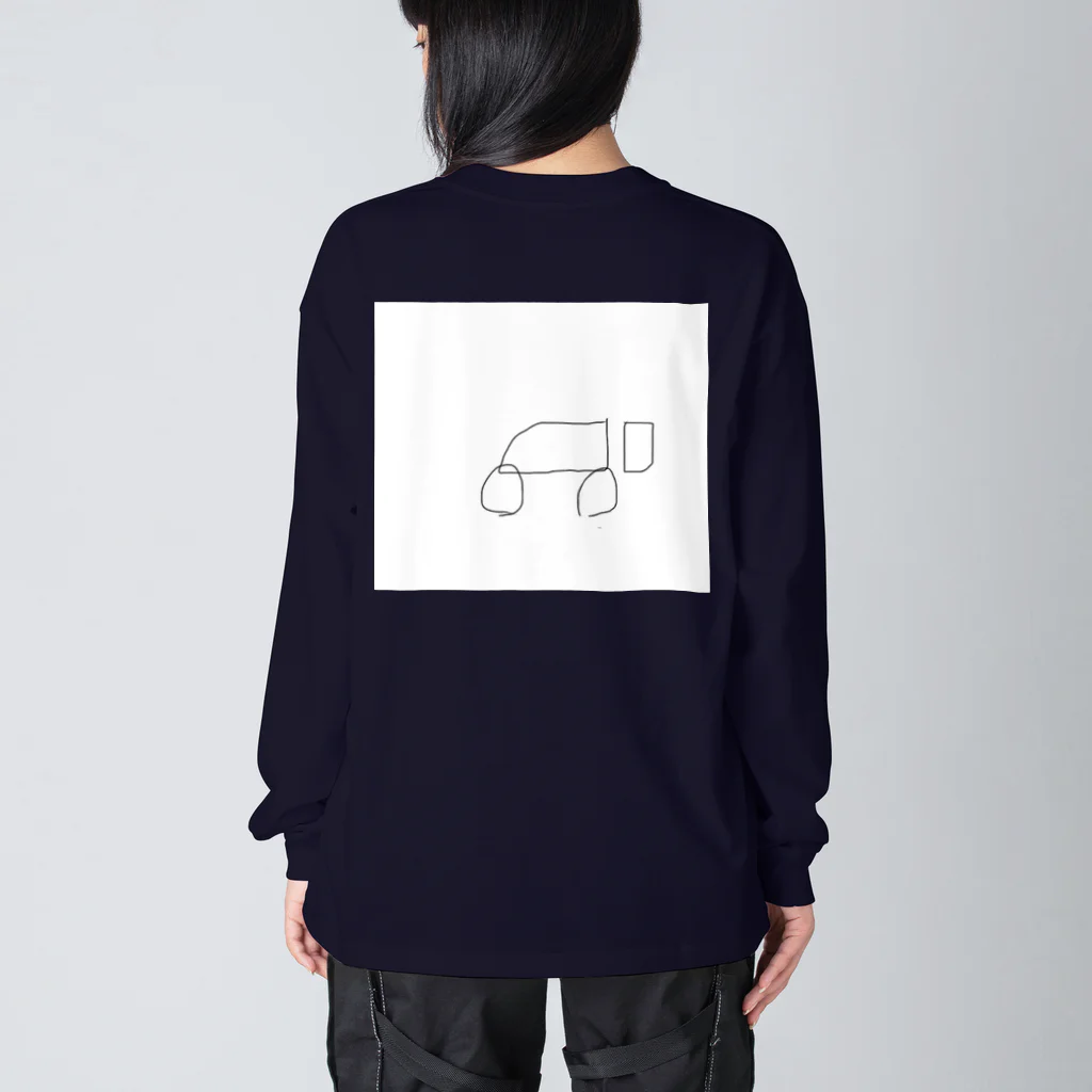 はやかわのおそらく車(大型) ビッグシルエットロングスリーブTシャツ