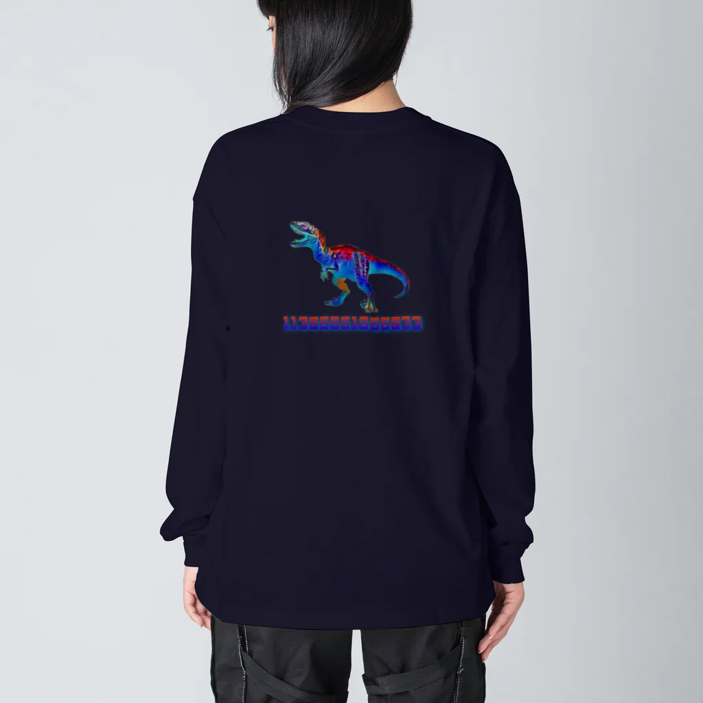 Aimurist のDinosaur Bumi うねり ビッグシルエットロングスリーブTシャツ