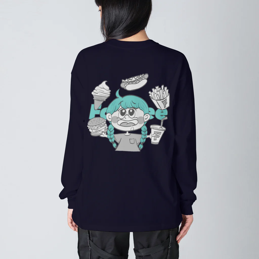 FooDeeのburgerビッグシルエットLS Tee Big Long Sleeve T-Shirt