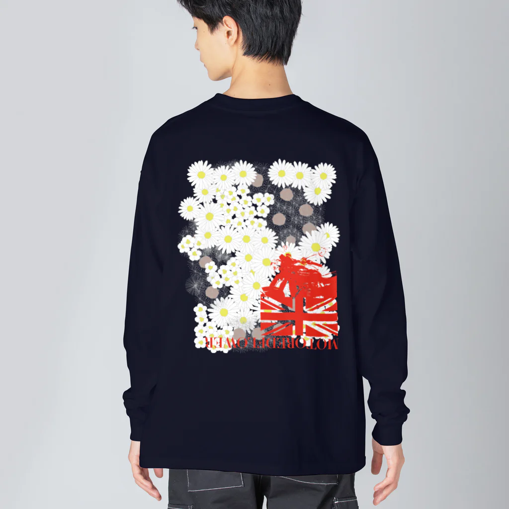 SOKICHISAITOのMOTOREDFLOWER ShiroiHana REDROGO Big Long Sleeve T-Shirt