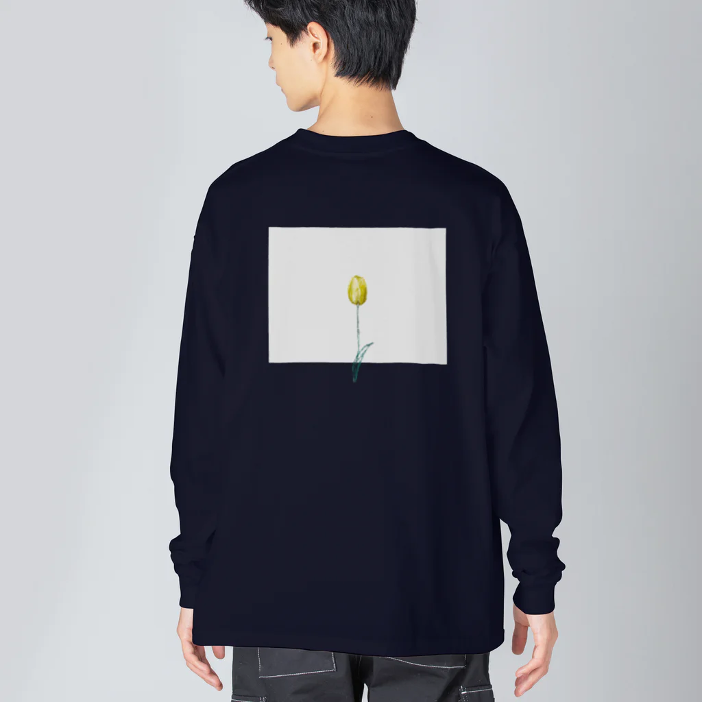 rilybiiのLemon Tulip × Greige × Logo ビッグシルエットロングスリーブTシャツ