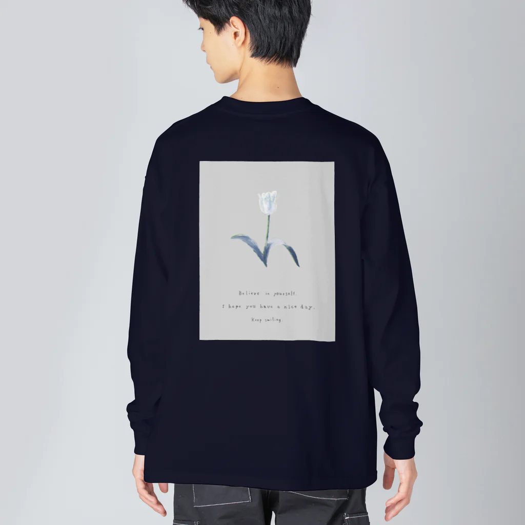 rilybiiの* powder snow antique blue Big Long Sleeve T-Shirt