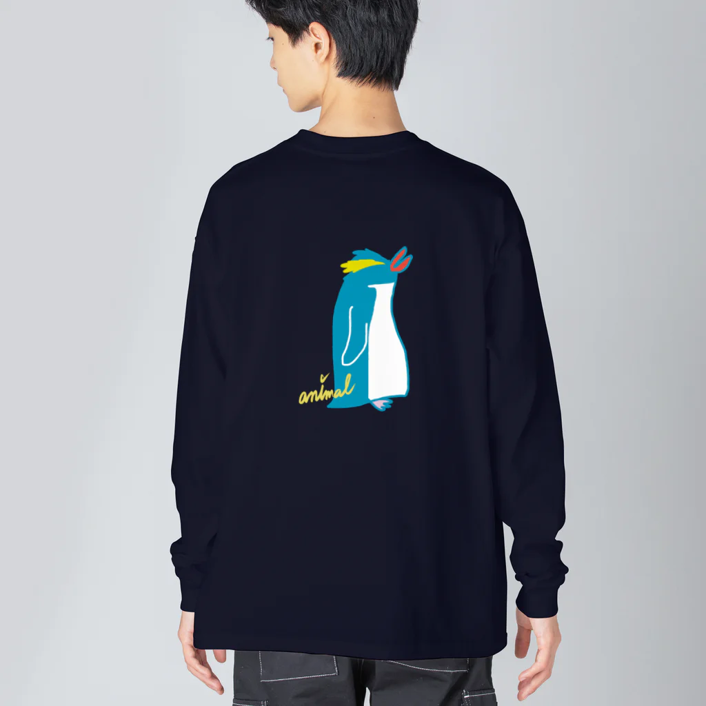 どうぶつYAのイワトビペンギン Big Long Sleeve T-Shirt