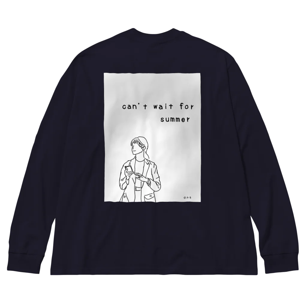 ©️みるのcan't wait for summer Big Long Sleeve T-Shirt