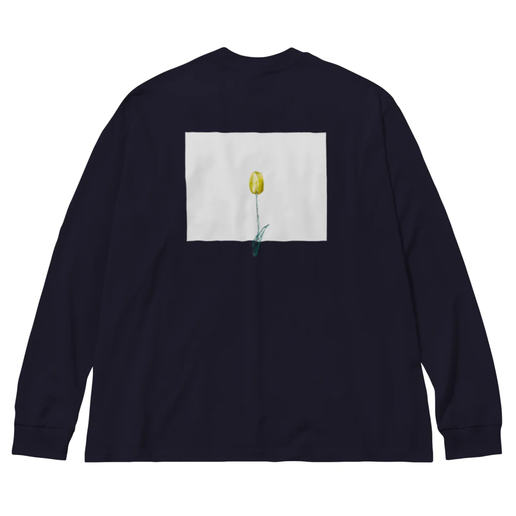 rilybiiのLemon Tulip × Greige × Logo ビッグシルエットロングスリーブTシャツ