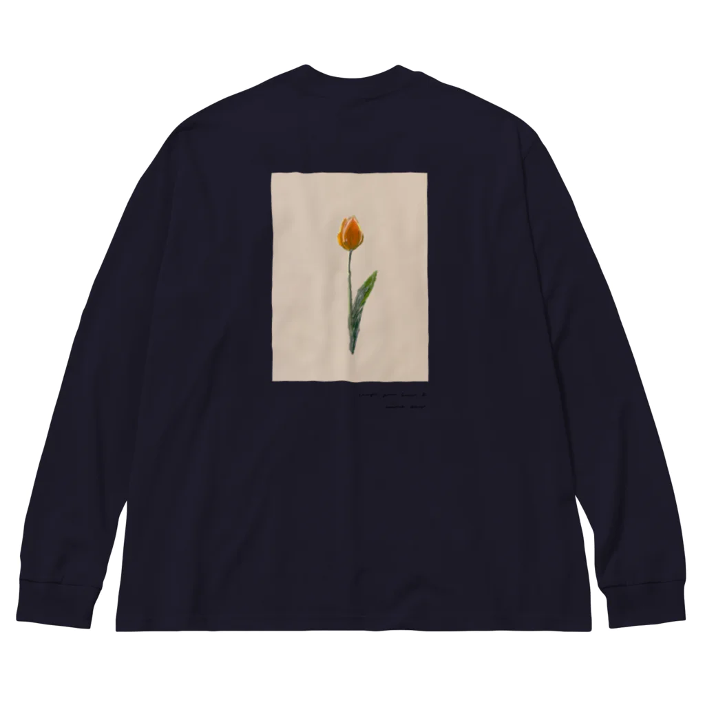 rilybiiの夕焼けとチューリップ Big Long Sleeve T-Shirt