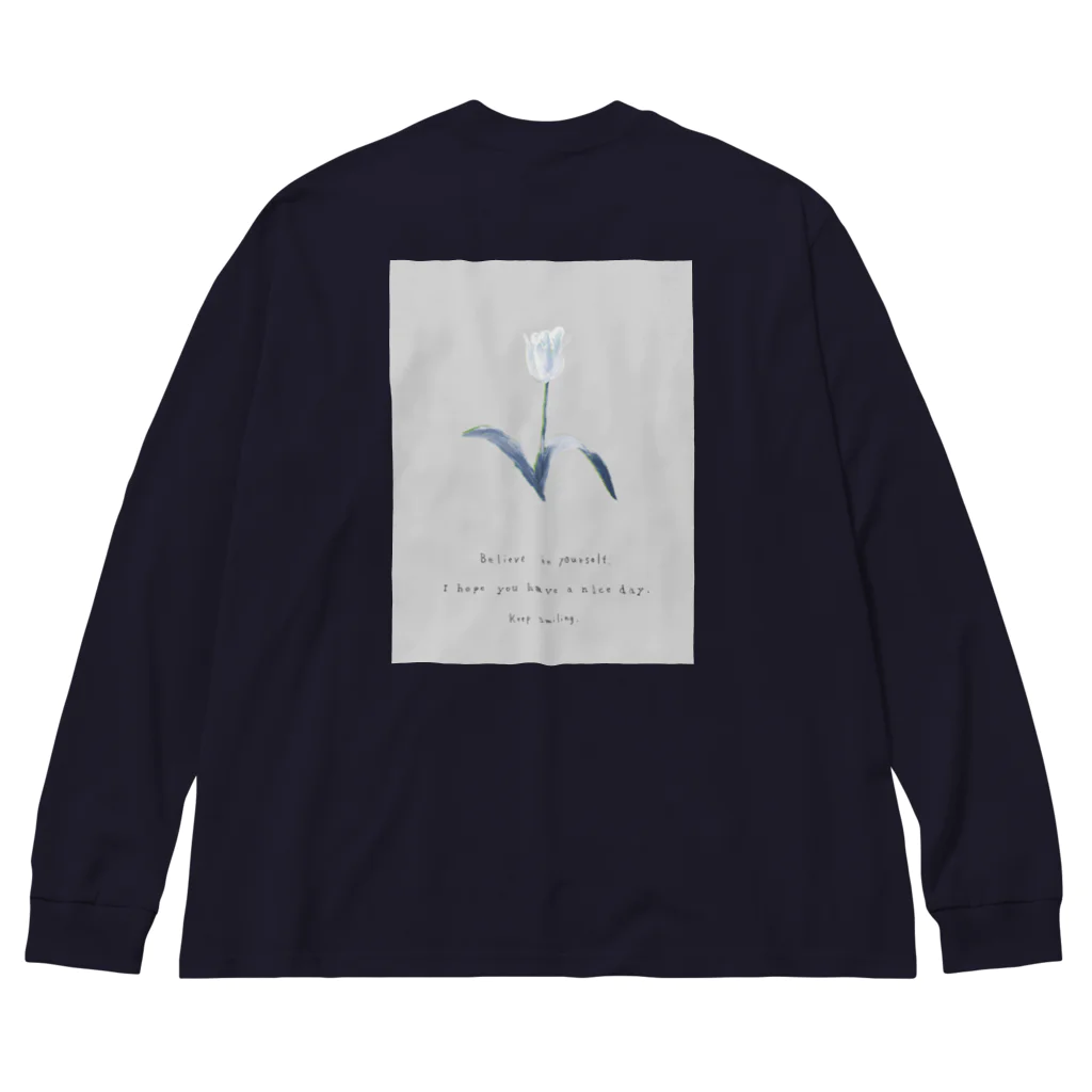 rilybiiの* powder snow antique blue Big Long Sleeve T-Shirt