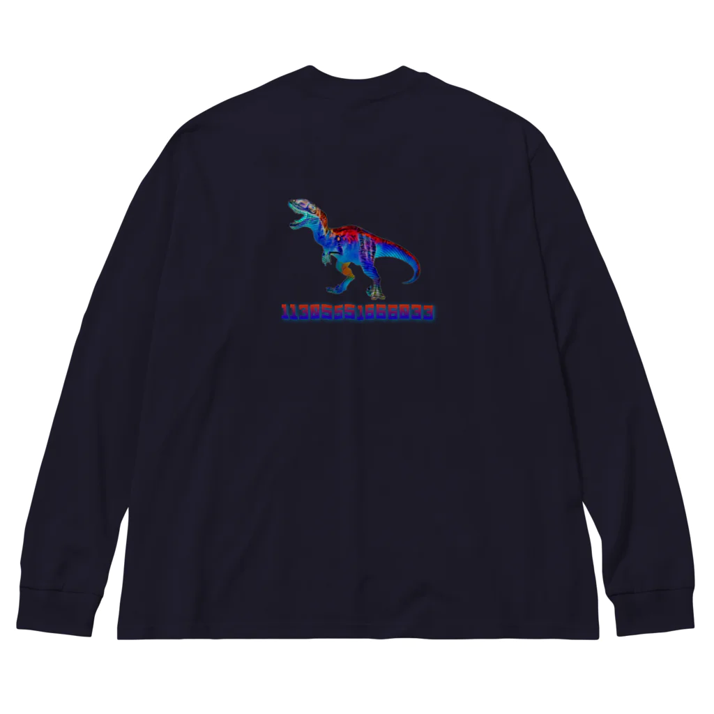 Aimurist のDinosaur Bumi うねり ビッグシルエットロングスリーブTシャツ