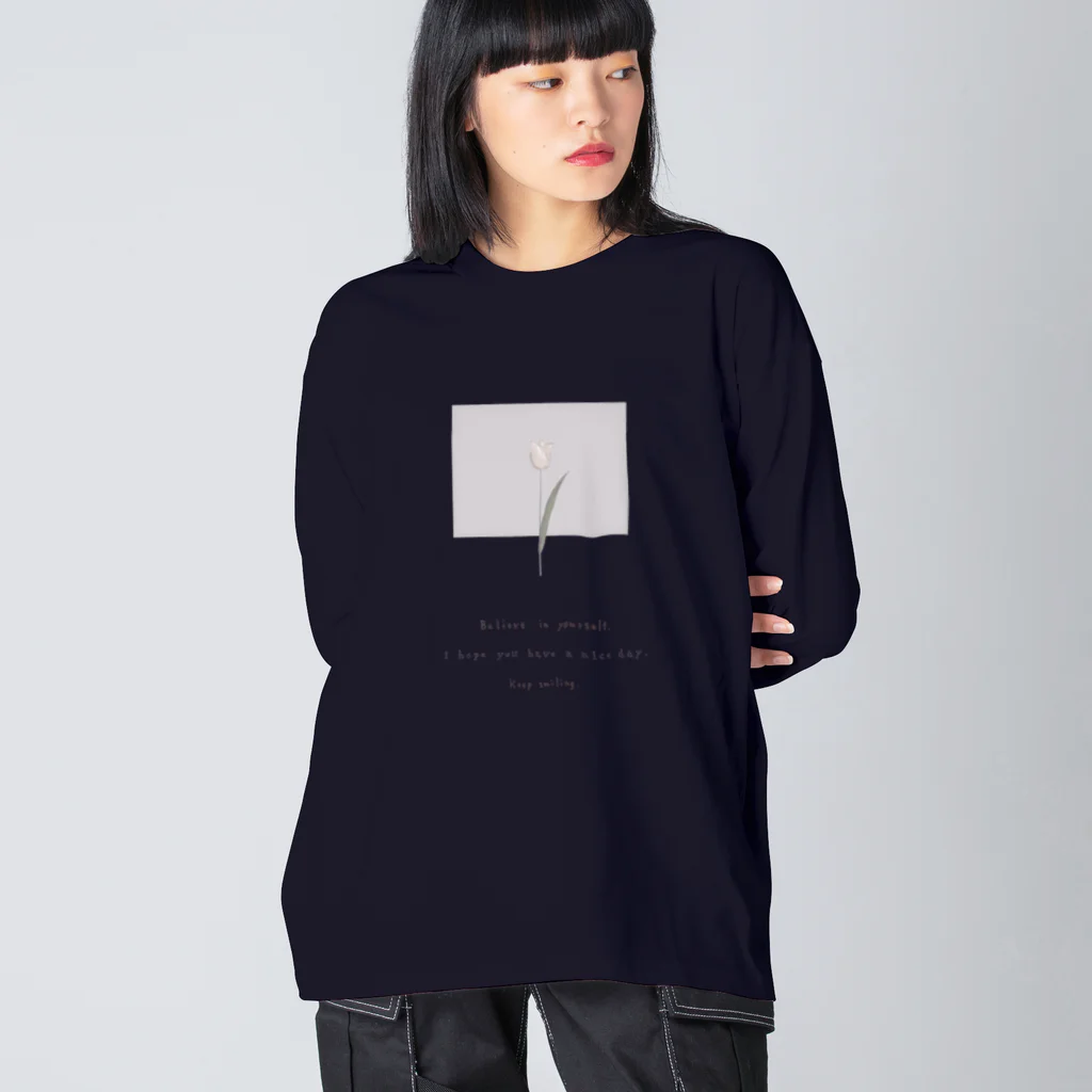 rilybiiのPeach Tulip × lavender blueberry milk tea Big Long Sleeve T-Shirt