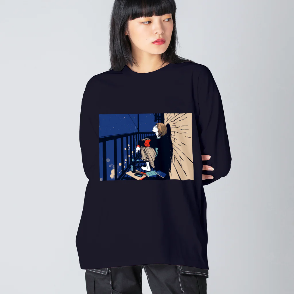 ひらこーじん商店～ロンリーナイトグッズ発売開始！～のロンリーナイト Big Long Sleeve T-Shirt