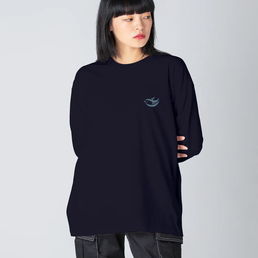 丸福の丸福　平和のとり Big Long Sleeve T-Shirt