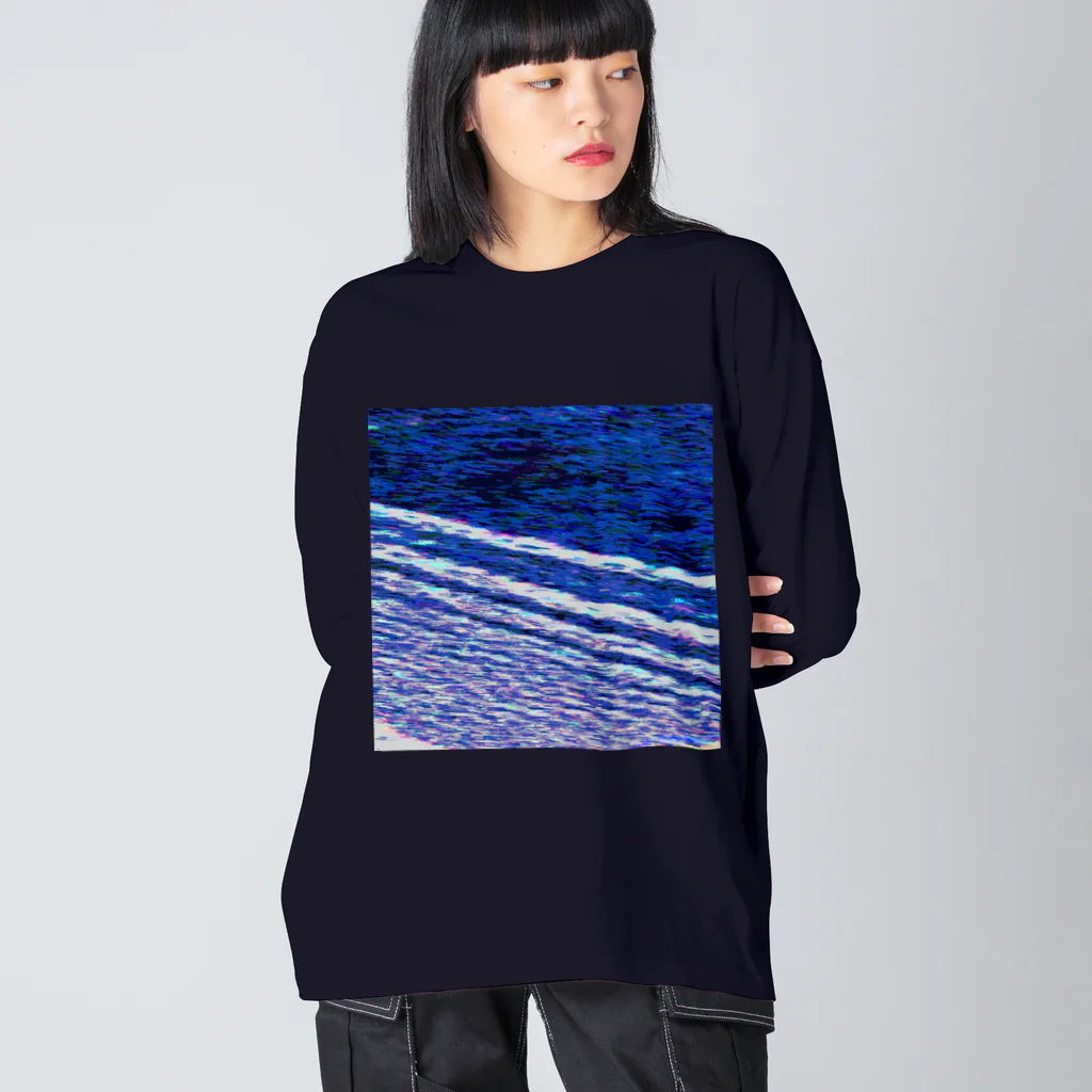 水草の波打ち際（夜） Big Long Sleeve T-Shirt