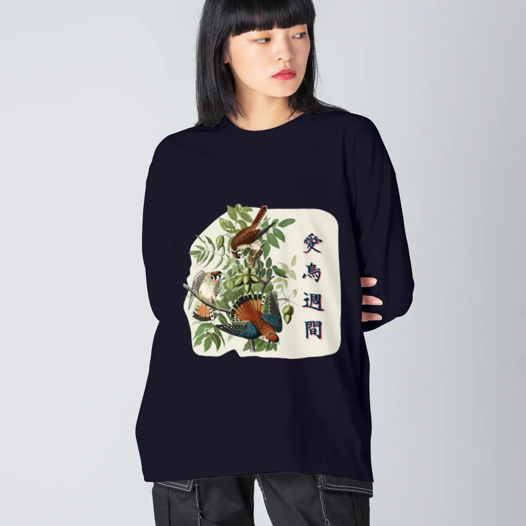 アニマル四字熟語の「愛鳥週間」　オーデュボンの鳥 Big Long Sleeve T-Shirt