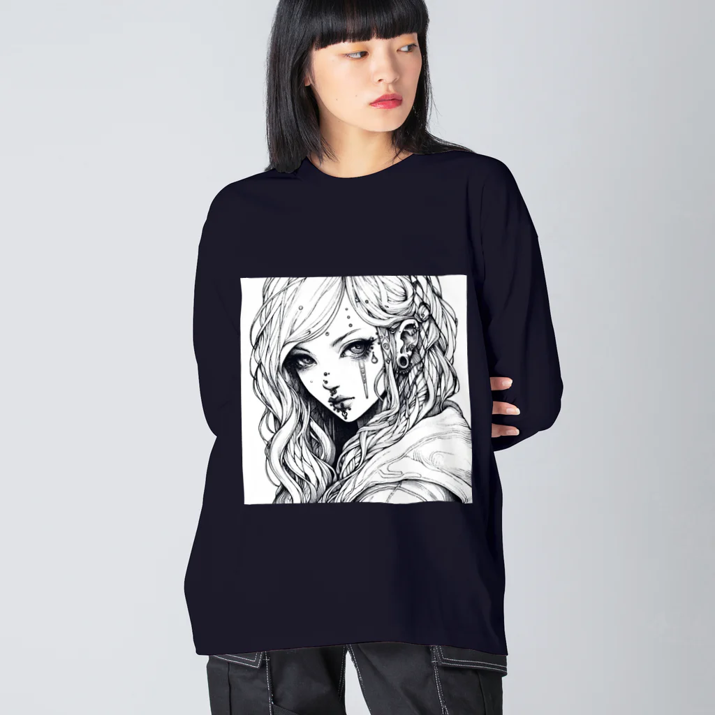 zaisuのピアス女子 Big Long Sleeve T-Shirt