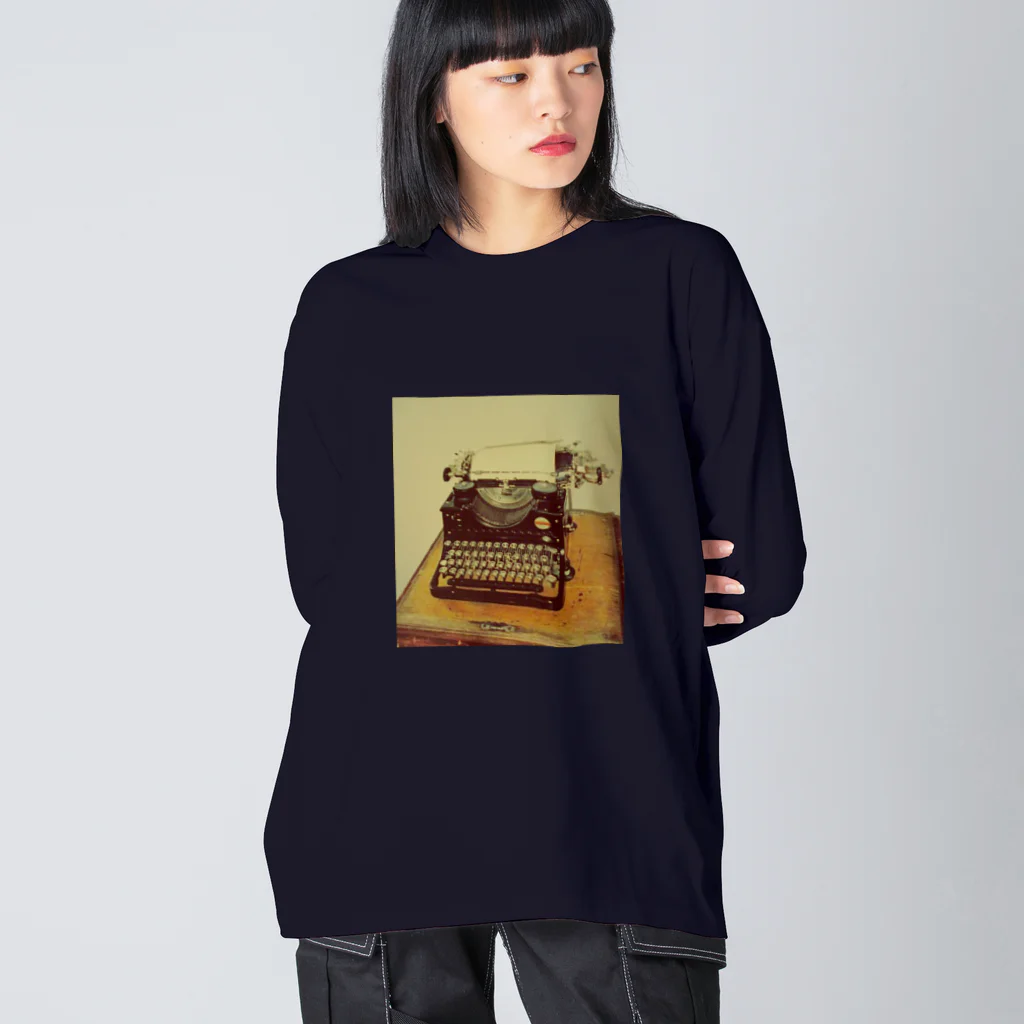 PAW WOW MEOWのタイプライター Big Long Sleeve T-Shirt