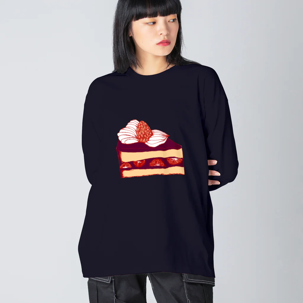 NIKORASU GOのショートケーキ Big Long Sleeve T-Shirt