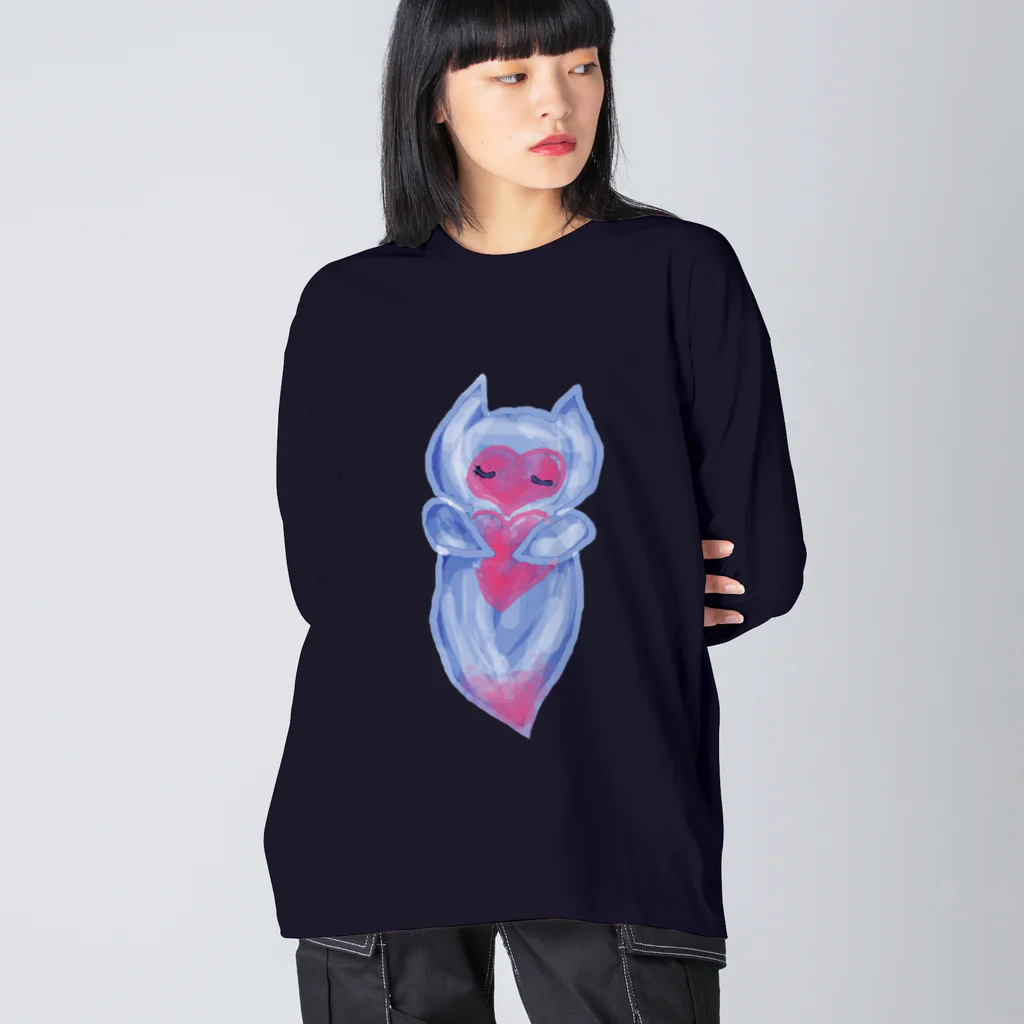 うみのいきもの・もりのいきものやさんのクリオネちゃんハート Big Long Sleeve T-Shirt