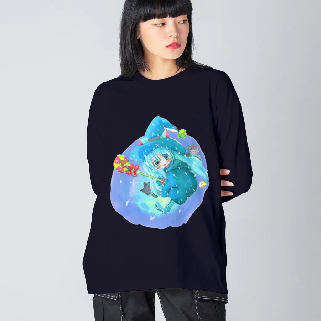 miku'ꜱGallery星猫の魔法少女ゆるmiku with 使い魔にゃんズ Big Long Sleeve T-Shirt