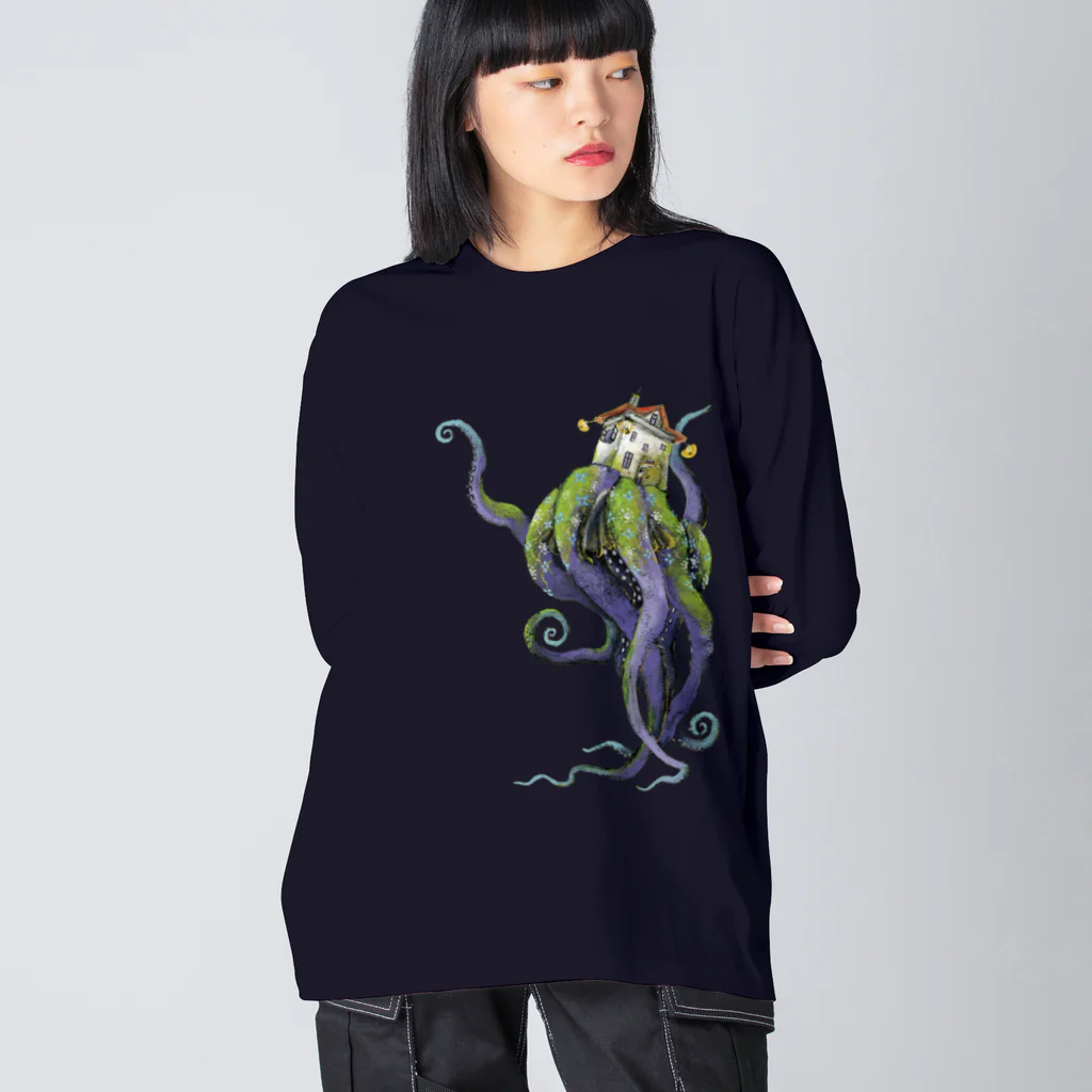 スーパーファンタジー絵描き　松野和貴の合理的な引きこもりのタコ ビッグシルエットロングスリーブTシャツ