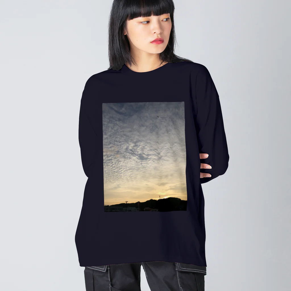 風景 Sophieの鱗雲 ビッグシルエットロングスリーブTシャツ